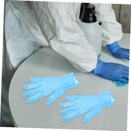 DOITOOL 100pcs for Household Cleaning Powder- Elastic Comfortable Fit Durable Protection for Various Cleaning Tasks Blue