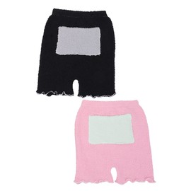 [Rurumi] Cairo Pocketed Fuwamoko Pants, Set of 2, Warm, Tummy Wrap, Fluffy, Fluffy, Marshmallow, Cold Protection, Cold Protection, Pink