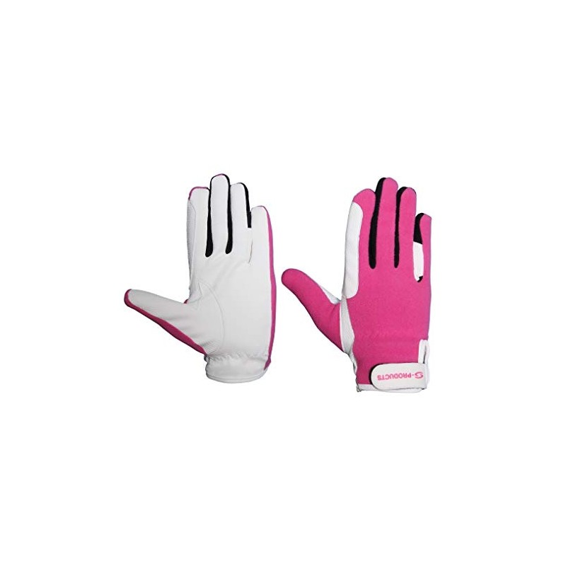 S-Products LADIES HORSE RIDING FLEECE & SYNTHETIC LEATHER WOMEN EQUESTRIAN