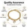 JTK Design Women Curb Chain Charm Bracelet Faith Love Lucky