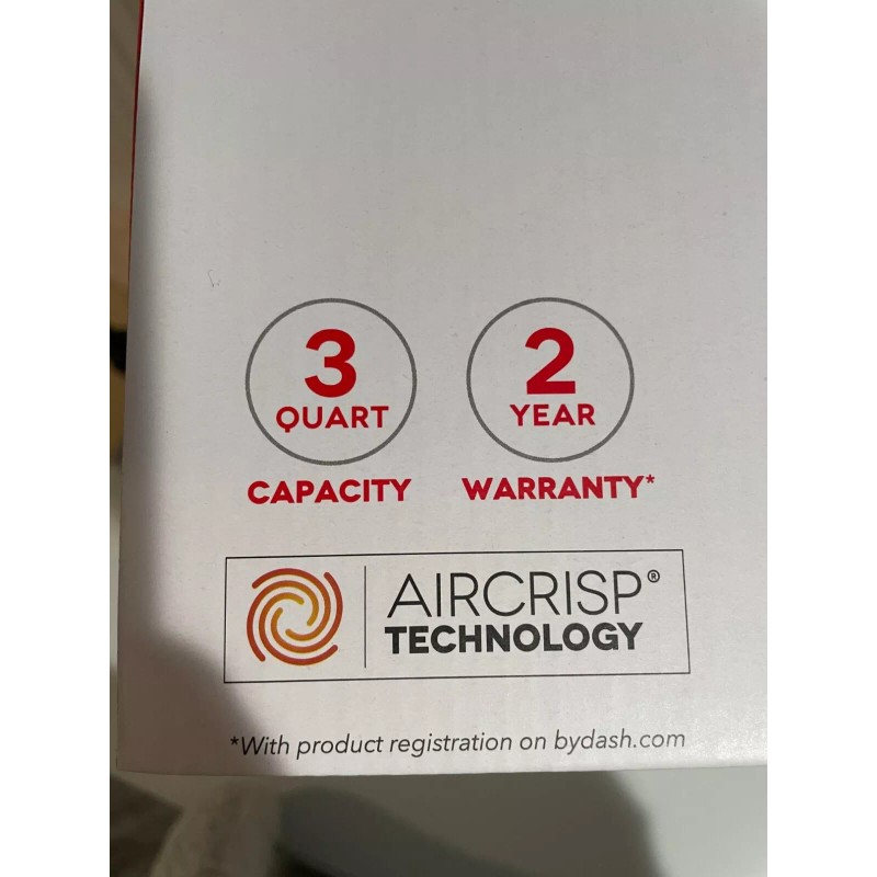 Dash Deluxe Air Fryer 3 Quart Aqua With AirCrisp Technology