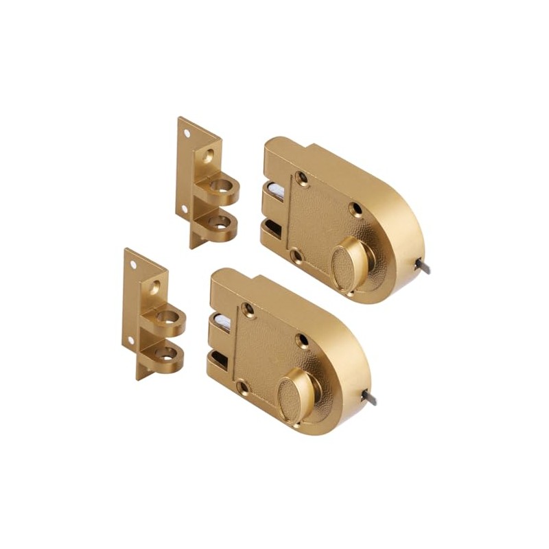 SUMBIN Jimmy Proof Deadbolt Lock with Keyed (Gold Color) with