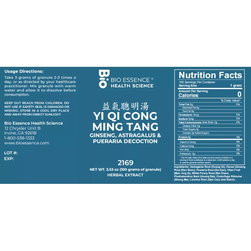 Bio Essence Health Sicecce 2169 Yi Qi Cong Ming Tang/Ginseng,A