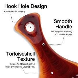 4 Pack Wide-Tooth Tortoiseshell Hair Combs – Afro Pick & Styling Comb Set for Thick Hair, Hairdressing, Braiding & Scalp Massage