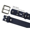 Square Buckle Casual Jean Suede Leather Belt 1 1/2" Wide