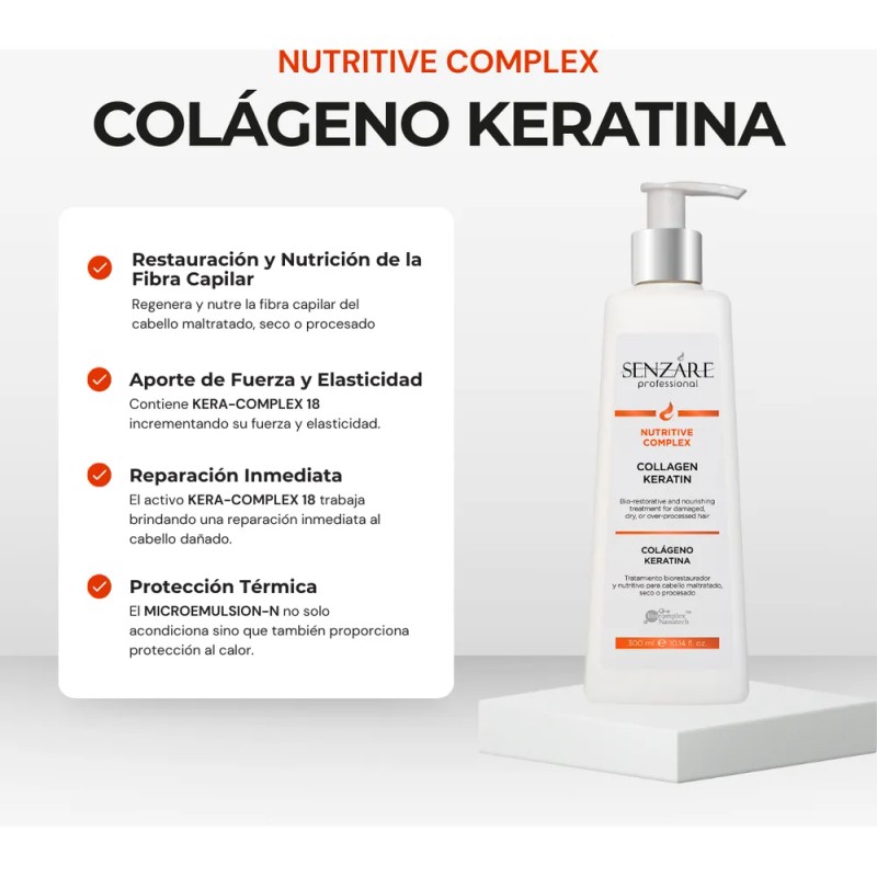 Senzáre Nutritive Colágeno Keratina Tratamiento 300ml