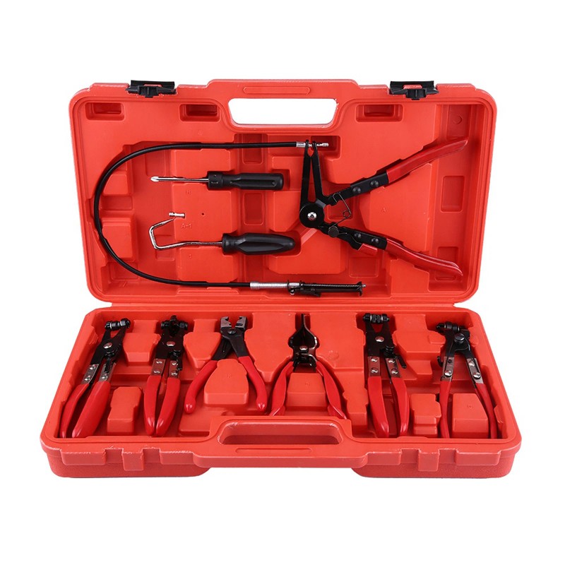Unbranded 9pcs Steel & Plastic Flexible Hose Clamp Clip Plier
