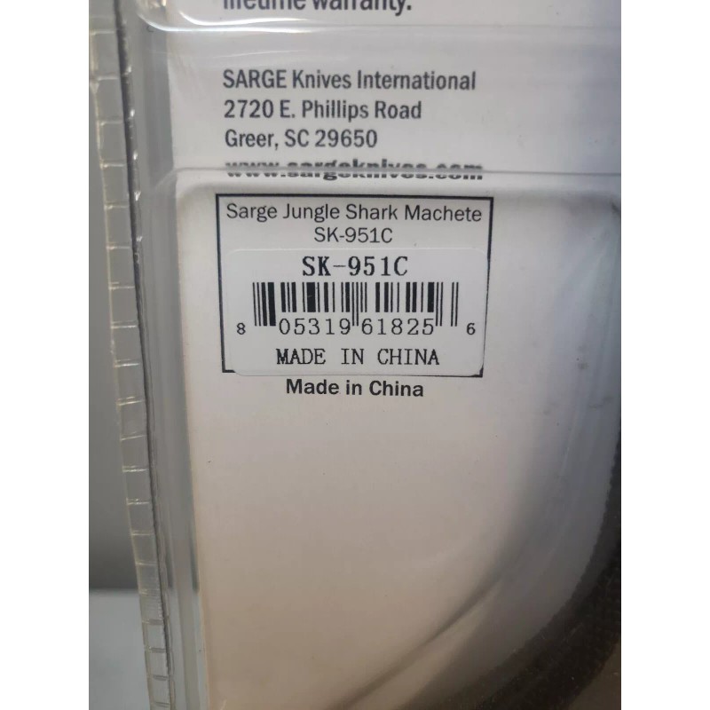 Sarge Knives Jungle Shark Machette