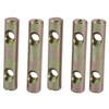 TOP-VIGOR 5Pcs M8x60mm Dual Hole Zinc Plated Iron Slotted Drive