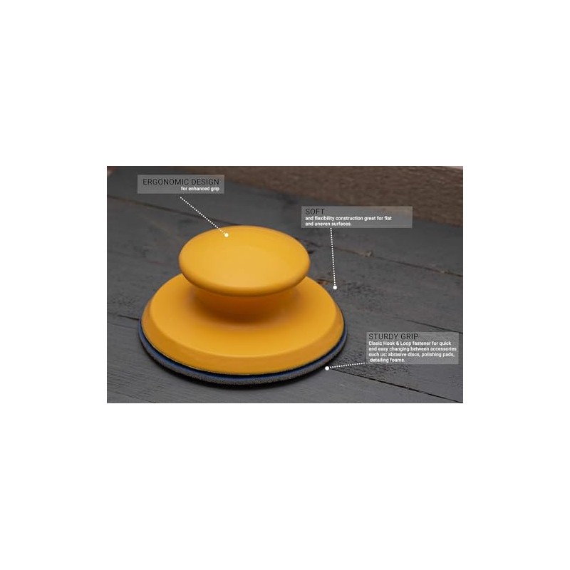 Glass Polish 15907 Hand Sanding Block, Hook & Loop Handheld