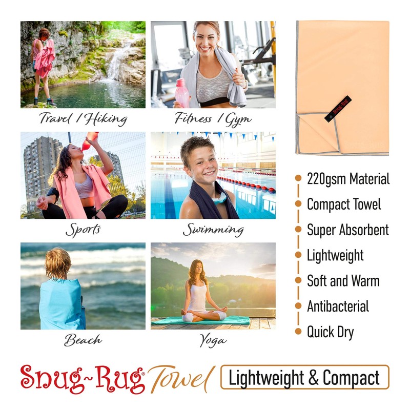 Snug Rug Microfibre Towel - Super Absorbent - Quick Drying