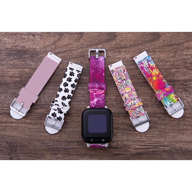 Compatible with Bark Watch Band, Soft Silicone Colorful Pattern Wristband