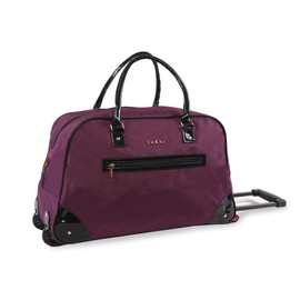 BEBE Women's Rolling Duffel, Dark Purple