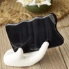 HEALLILY Black Wavy Gua Sha Board Massage Scraper Plates Natural