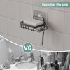 Oasiteege Adhesive Soap Bar Holder for Shower Wall, Self Draining