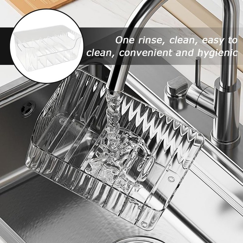 Seasoning Bag Storage Box with 7 Removable Dividers,Countertop Spice Shelf/Seasoning