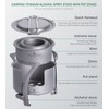 Boundless Voyage Camping Titanium Alcohol Spirit Stove with Fire Cover