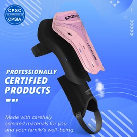 Sportout Soccer Shin Guards for Kids Adults, Youth Soccer Gear with Protective Hard Shell for Boys, Girls, and Mens. Soccer Shin Pads Offers Comprehensive Protection.