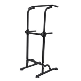 Power Tower Pull Up Bar Station Strength Training Dip Stands Workout Dip Station for Home Gym Adjustable Strength Training Fitness Equipment (Black)