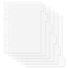 A5 6 Hole Acrylic Binder Dividers, 6 Pack Clear 1mm