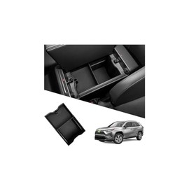 Ruiya - Organizador de consola central para Toyota RAV4 (6ª generación) 2026, accesorios extraíbles, tipo reposabrazos, organizador de consola compatible con Toyota RAV4 Hybrid/PHEV 2026