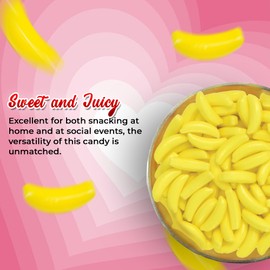 NY Spice Shop Yellow Dextrose Silly Bananas - Candy Bulk Banana Bites - Flavored Healthy Fruity Snacks (3 Pound)