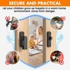Barn Door Lock, 90/180 Degree Door Latch, Adjustable Lock Height