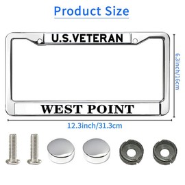 US Veteran West Point Stainless Steel License Plate Frame Proud United States Army License Plate Frame for Car Lovers