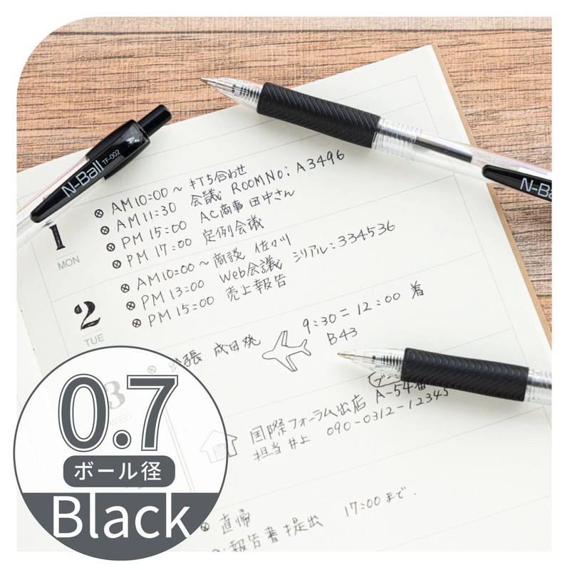 NCA International Permanent Ball Point Pens, 0.7mm, 10 Pens, Value