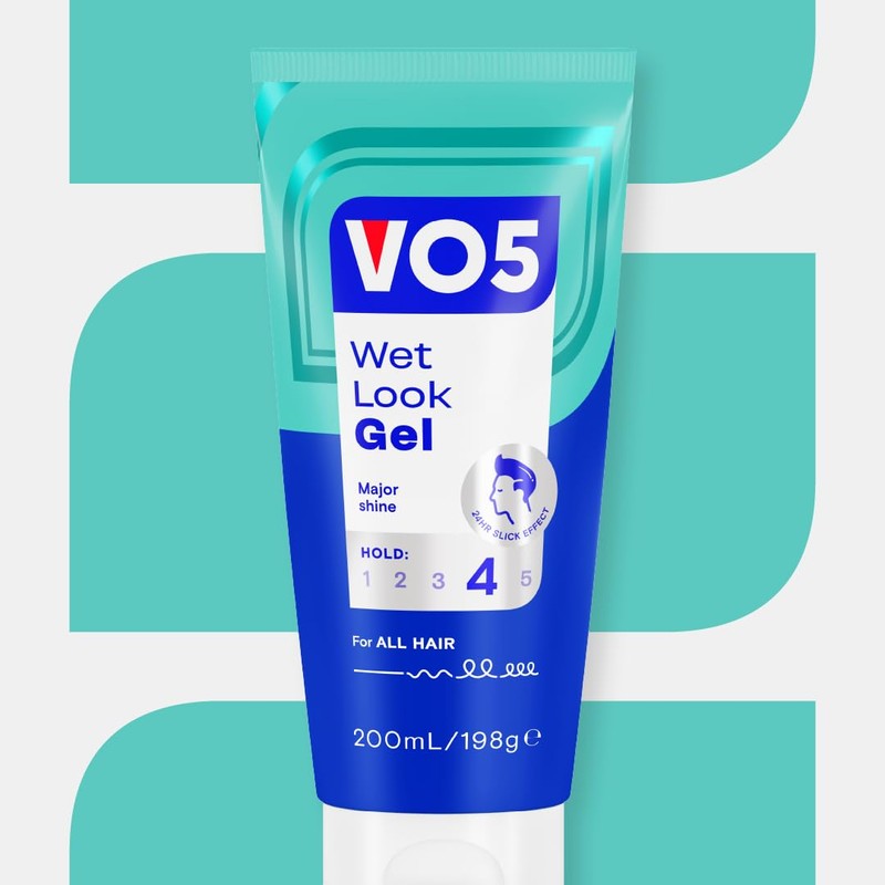 VO5 Wet Look Styling Gel, High Shine Hair Styling Product,