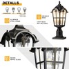Slypadan Dusk to Dawn Outdoor Post Lights,Black Waterproof Lamp Post