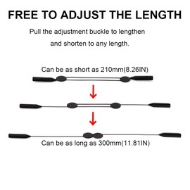 Junsika Glasses Strap Adjustable No Tail Eyeglass Strap for Men Women Kids Sports Glasses Sunglasses Holder Strap 2 Packs