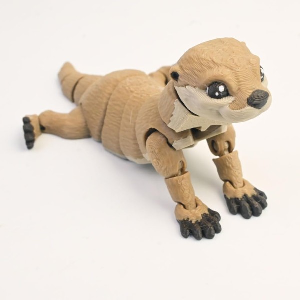 LIWA LIRO 3D Printed Otter, 3D Printed Animals, Full Articulated