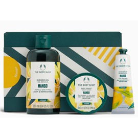 The Body Shop Mango Essentials Nourishing Skincare Gift Set, Shower Gel, Body Yogurt, Hand Balm, Vegan