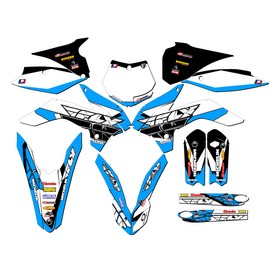 Senge Graphics Inc 2013-2014 SX 85 13 FLY Sky Blue Senge Graphics Kit Compatible with KTM - Complete Kit, 14/17