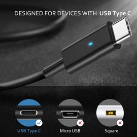 65W USB C Laptop Netzteil für Dell Latitude 5520 5420 5290 5285 5179 5480 5400 5310 5320 7420 7410 7370 7275 7280 7490 Dell XPS 13 12 15 9365 9350 9360 9370 DA65NM190 Ladekabel Ladegerät