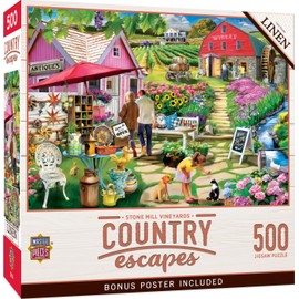 MasterPieces 550 Piece Jigsaw Puzzle for Adults, Family, Or Youth - Stone Mill Vineyards - 18"x24"