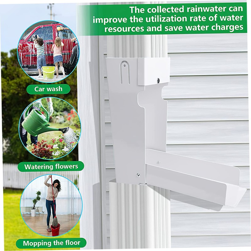 CAXUSD Rainwater Collection Diverter for Downspouts Durable Water Reuse System