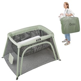 Babymoov Moov & Comfy 3-in-1 Lightweight Travel Crib, Baby Play Yard, and Infant Bassinet (Certified for Overnight Sleep in The U.S & Canada)