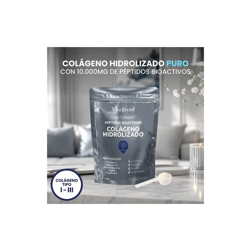 Colágeno Hidrolizado 50 Días Vit C D3 E Biotina Ah