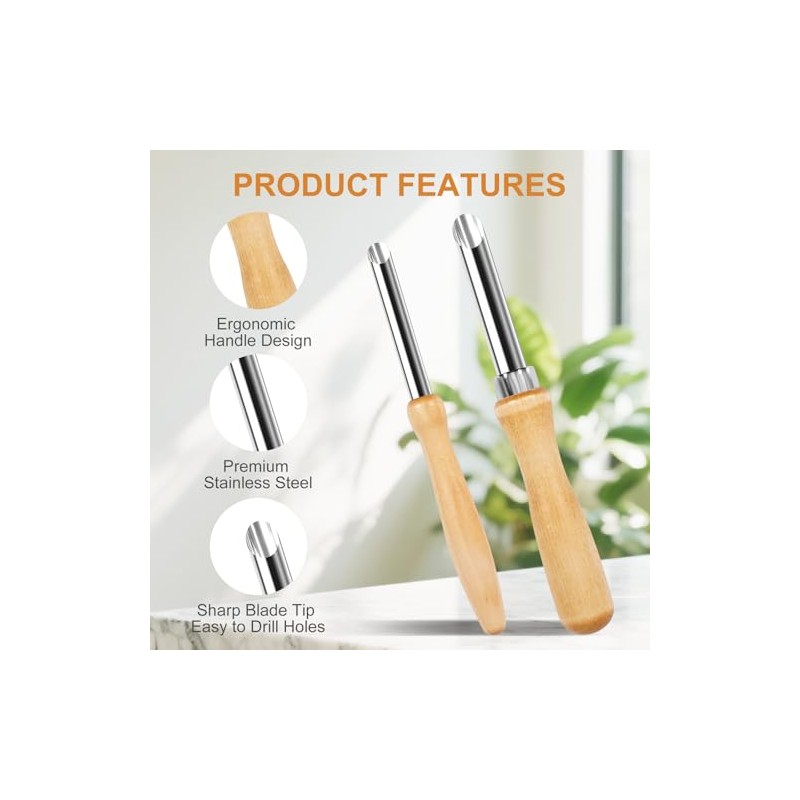 2 Pack Straw Puncher for Plastic Lids, Straw Hole Puncher