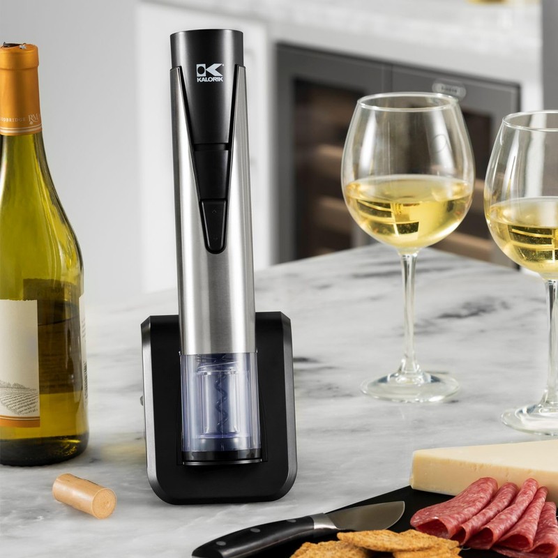 Kalorik Electric Wine Opener and Preserver Includes 2-in-1 Bottle Opener