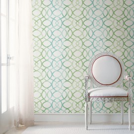 A-Street Prints 2697-78032 Twister Aquamarine Trellis Wallpaper,