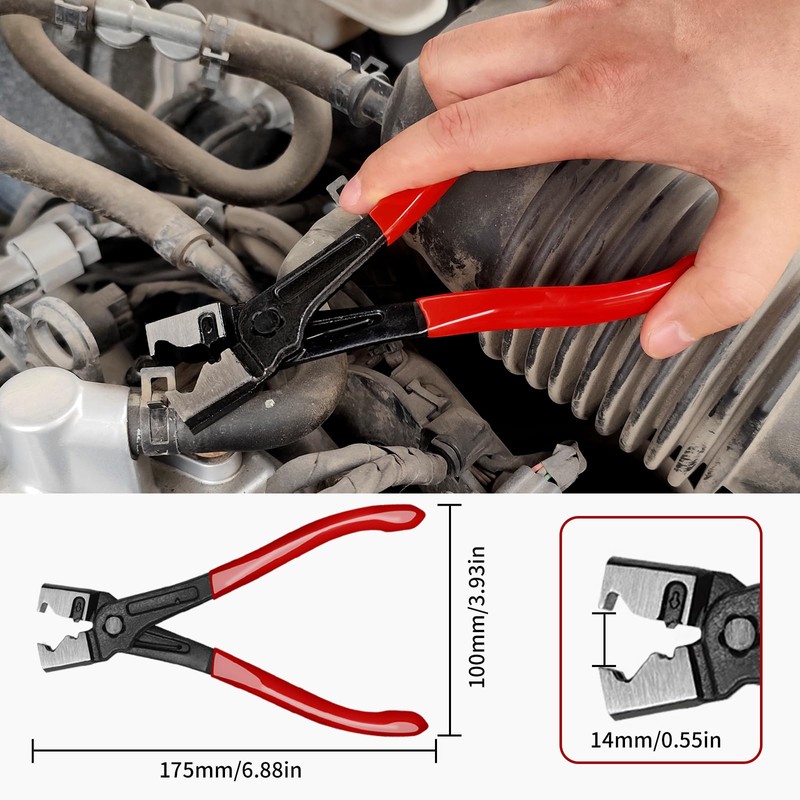 WISEUP 4PCS Hose Clamp Pliers Set - Includes 27" Long