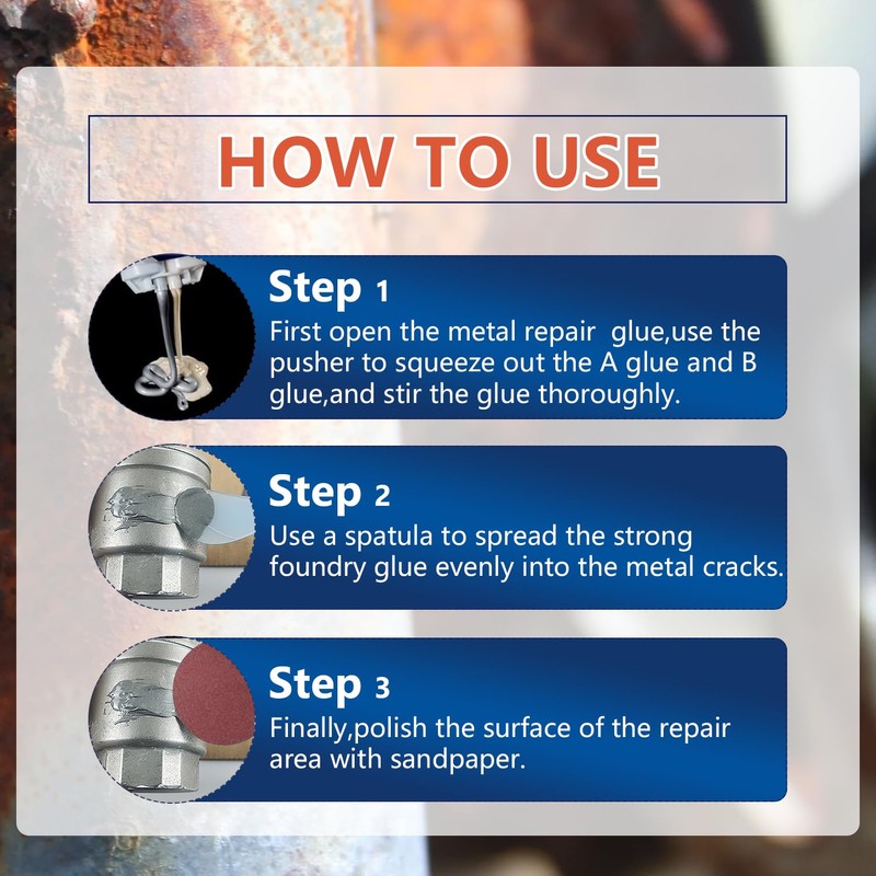 Strong Foundry Glue,Metal Repair Glue,High Temperature Resistant Casting Repair,Magic Welding