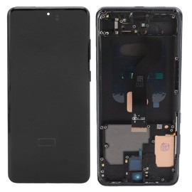 Zopsc Pantalla OLED con Marco Original para S20 Plus, Pantalla Táctil con Sensor de Huellas Digitales, Reemplazo de Pantalla para Teléfono Celular