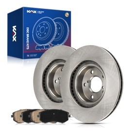 KAX Front Brake Kit, OE Brake Rotors and Ceramic Brake Pads | Fits Subaru Impreza 2002-2011 2.5L, Subaru Legacy 2003-2004, Subaru Legacy 2002 2005 2.5L, Saab 9-2X 2005-2006 2.5L