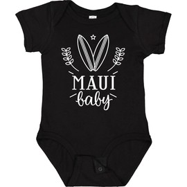 inktastic Maui Hawaii Baby Surfing Baby Bodysuit Newborn 0040 Black 2e743