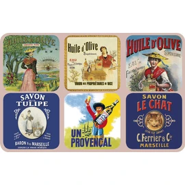French Classics Set of 6 Coasters publicité