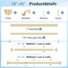 Gold Curtain Rods for Windows 30 to 42 Inch(2.5-3.5ft), 1